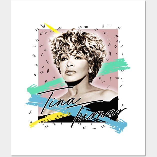 Tina Turner 1980s Style Retro Fan Art Design Wall Art by DankFutura